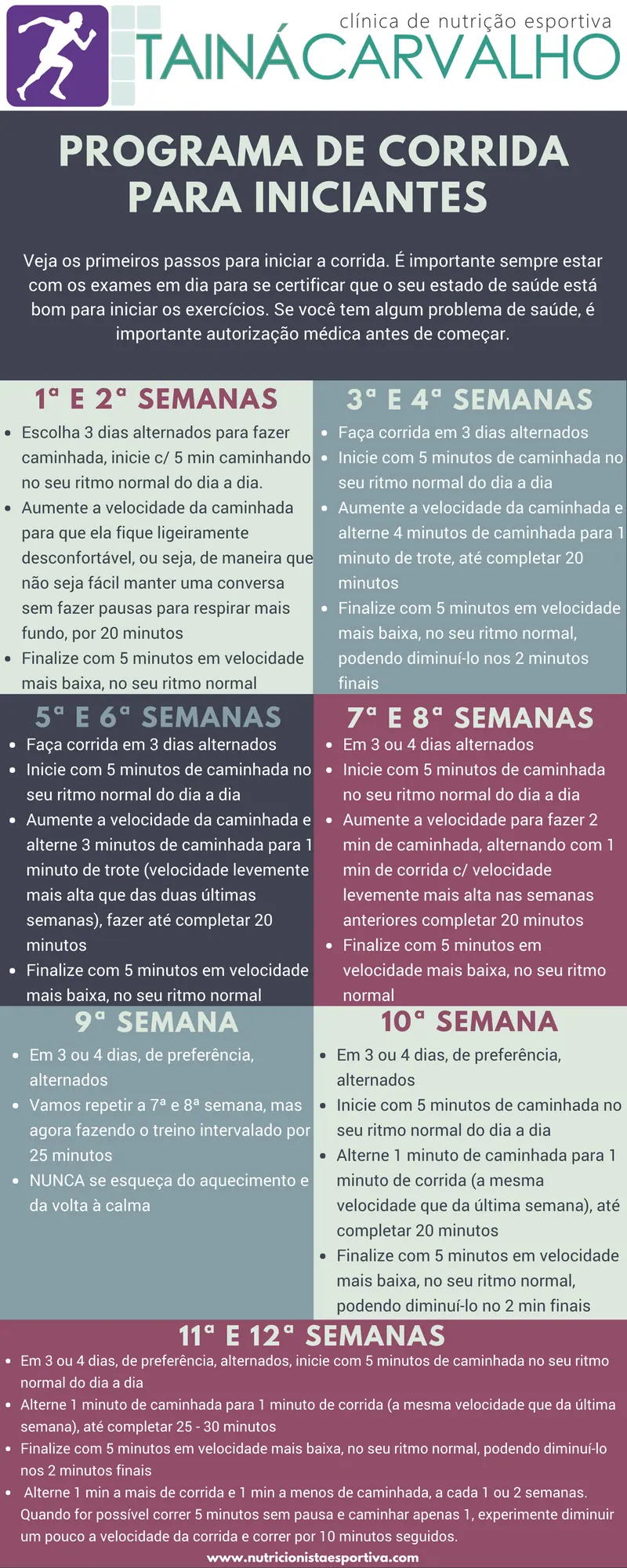 Programa de corrida para iniciantes
