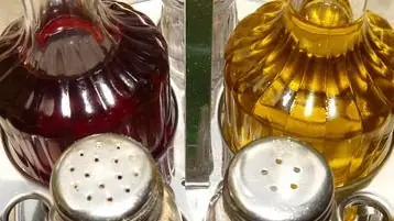 Vinagre e azeite temperos